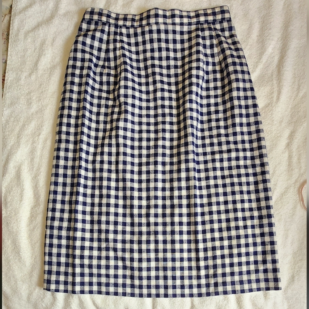 Navy Blue and white Ghingham